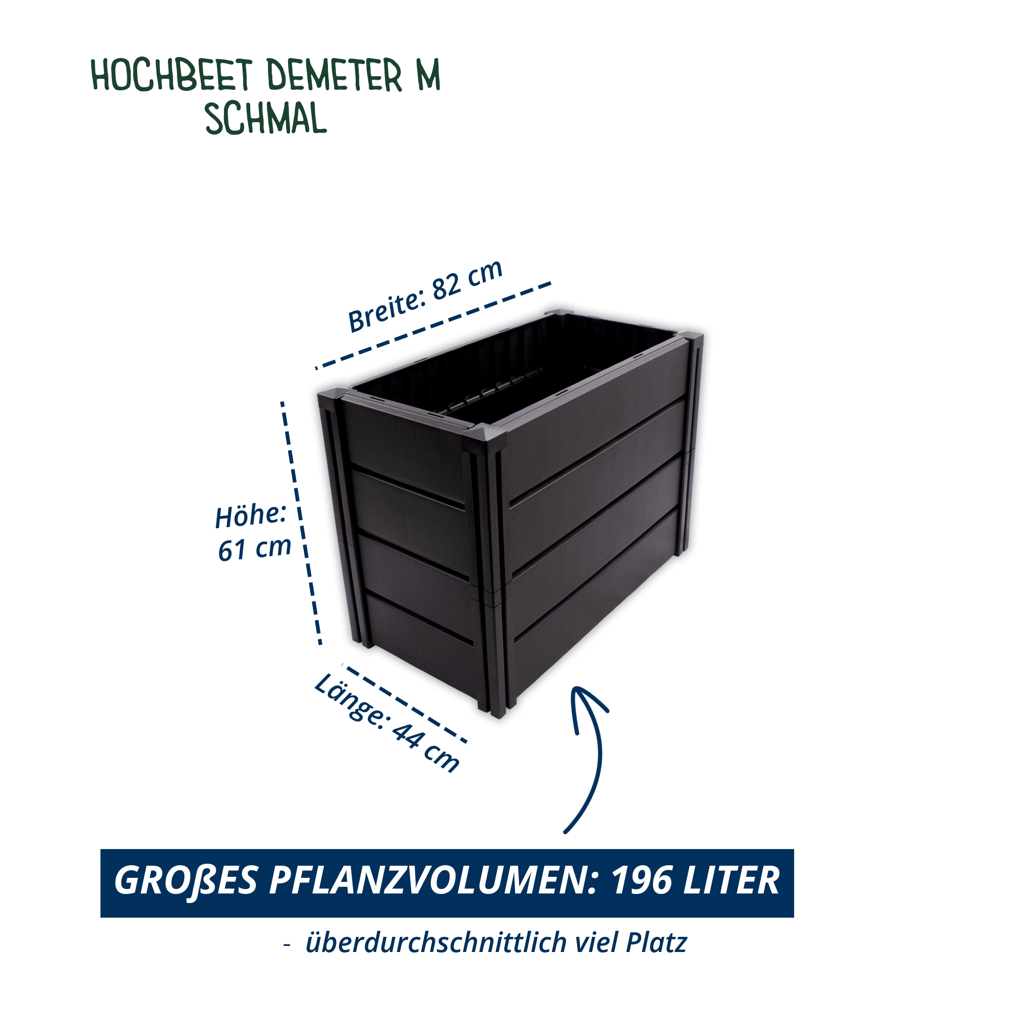 Hochbeet Demeter schmal
