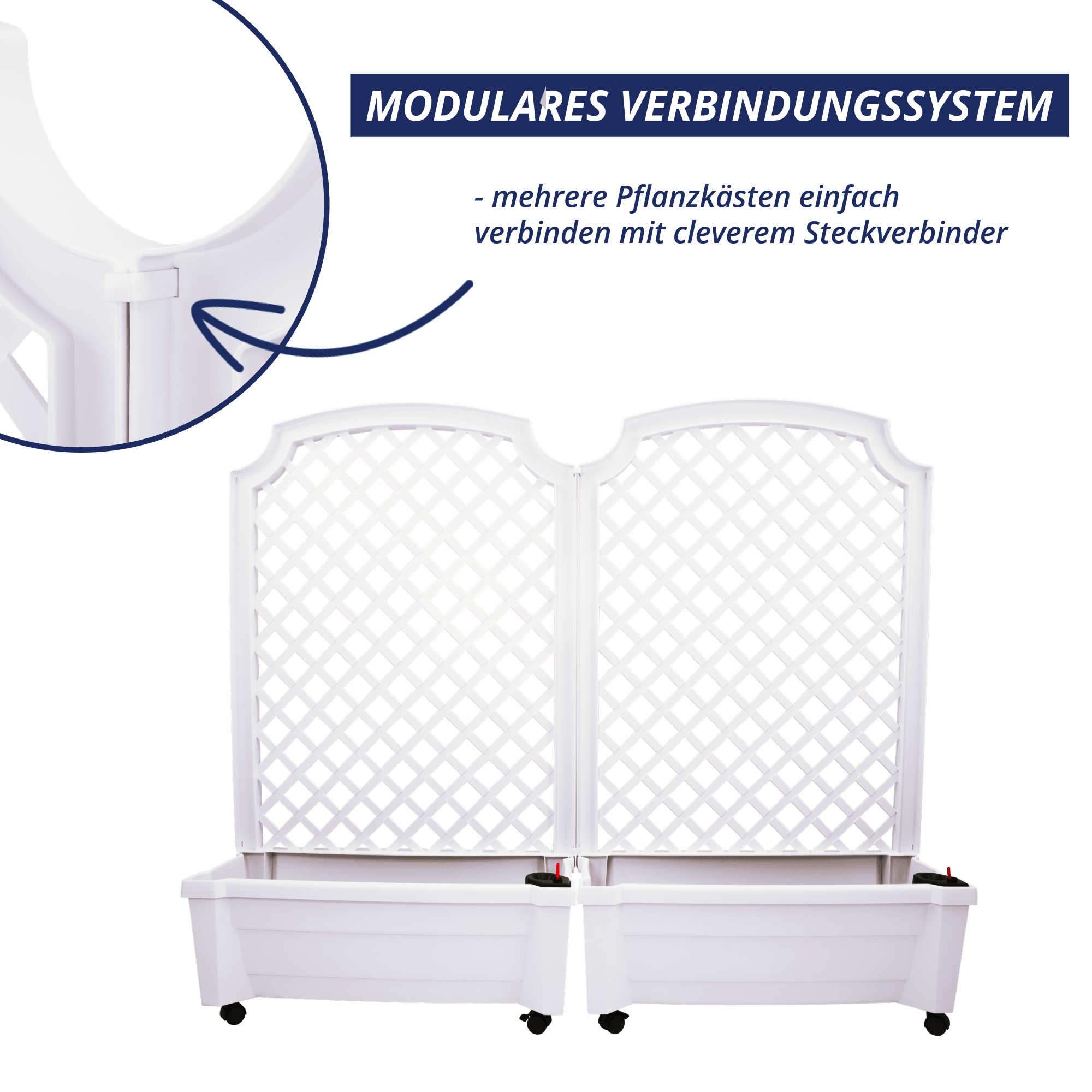 Pflanzkasten Calypso mit Spalier Pflanzkasten Calypso mit Spalier