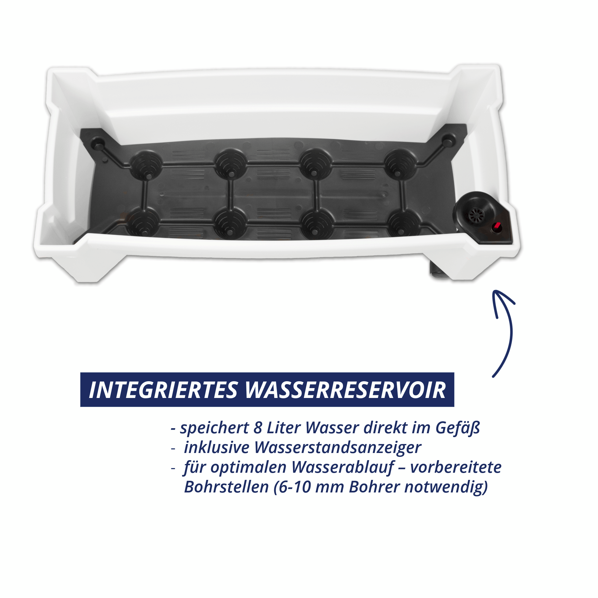 Pflanzkasten Calypso mit modularem Spalier Pflanzkasten Calypso mit modularem Spalier