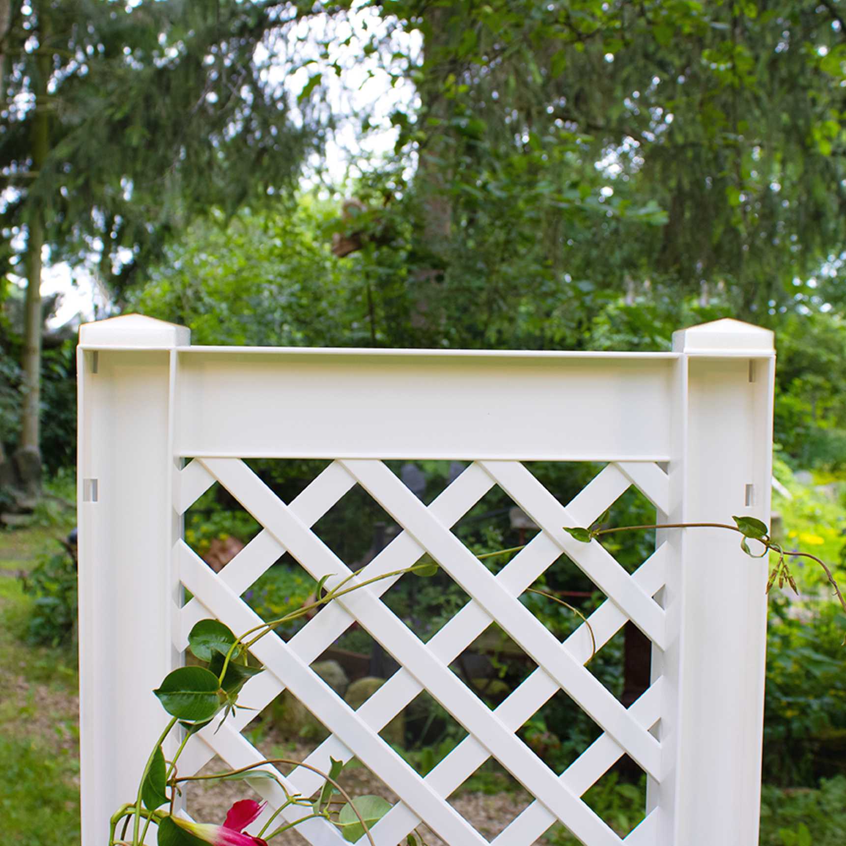 Small planter box with trellis, 43 cm