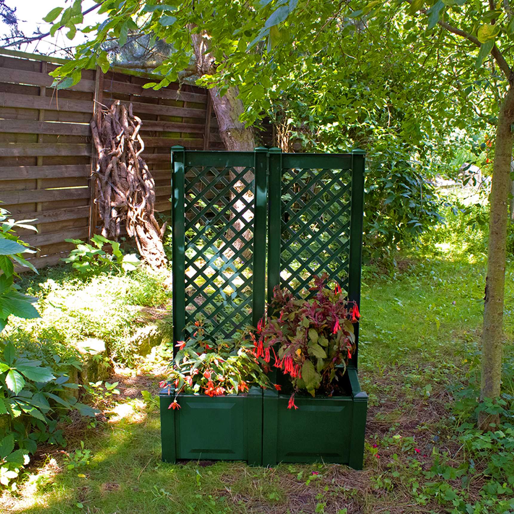 2er Set Pflanzkasten klein mit Spalier, 43 cm
