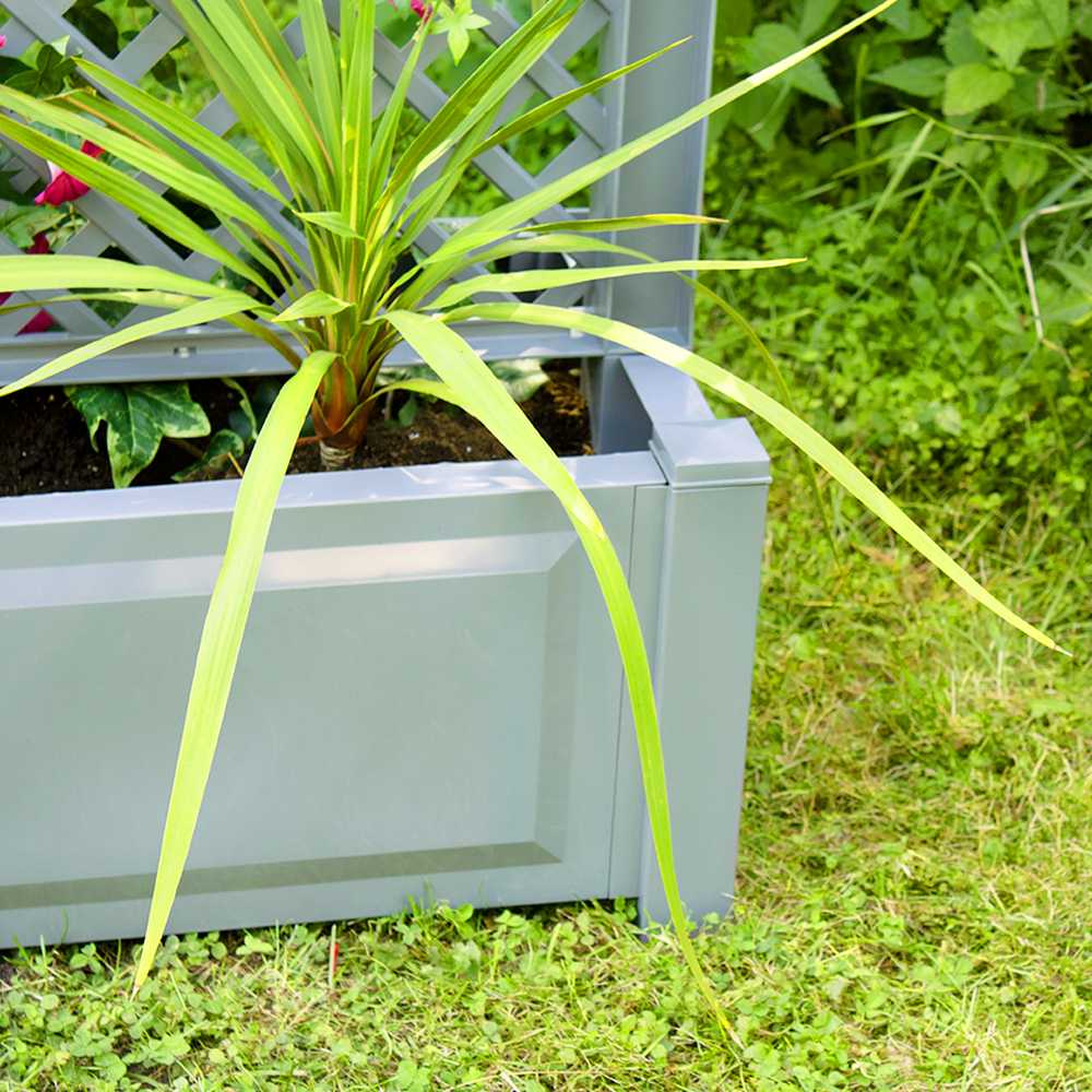 Large planter box with trellis, central 100 cm