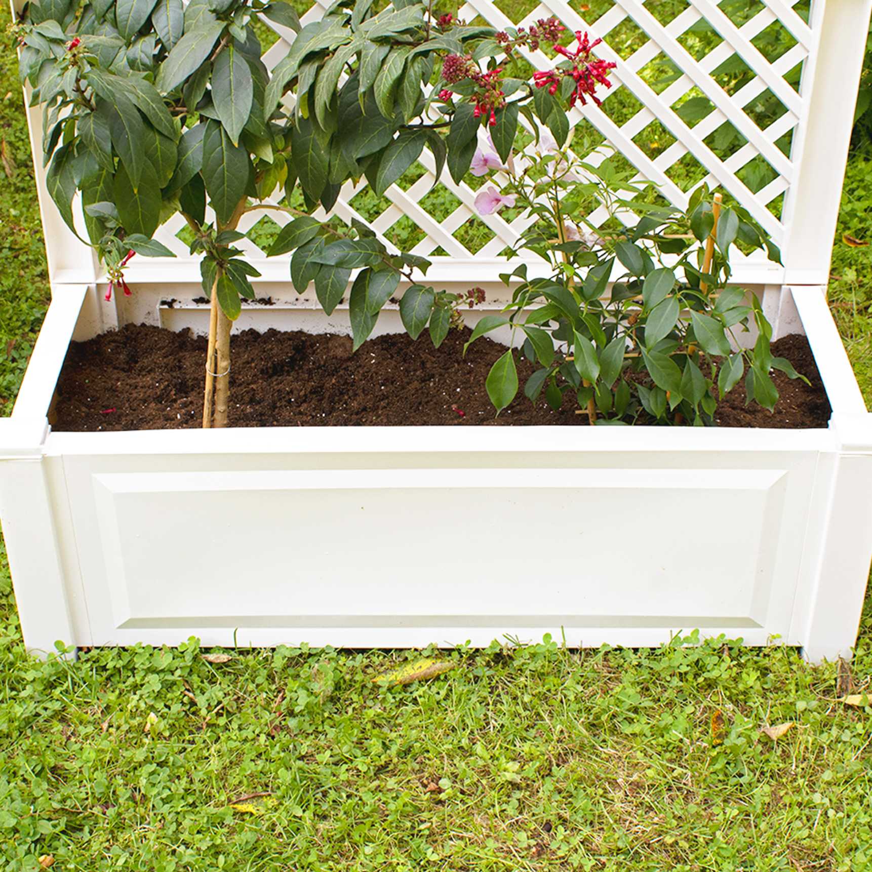 Large planter box with trellis 100 cm