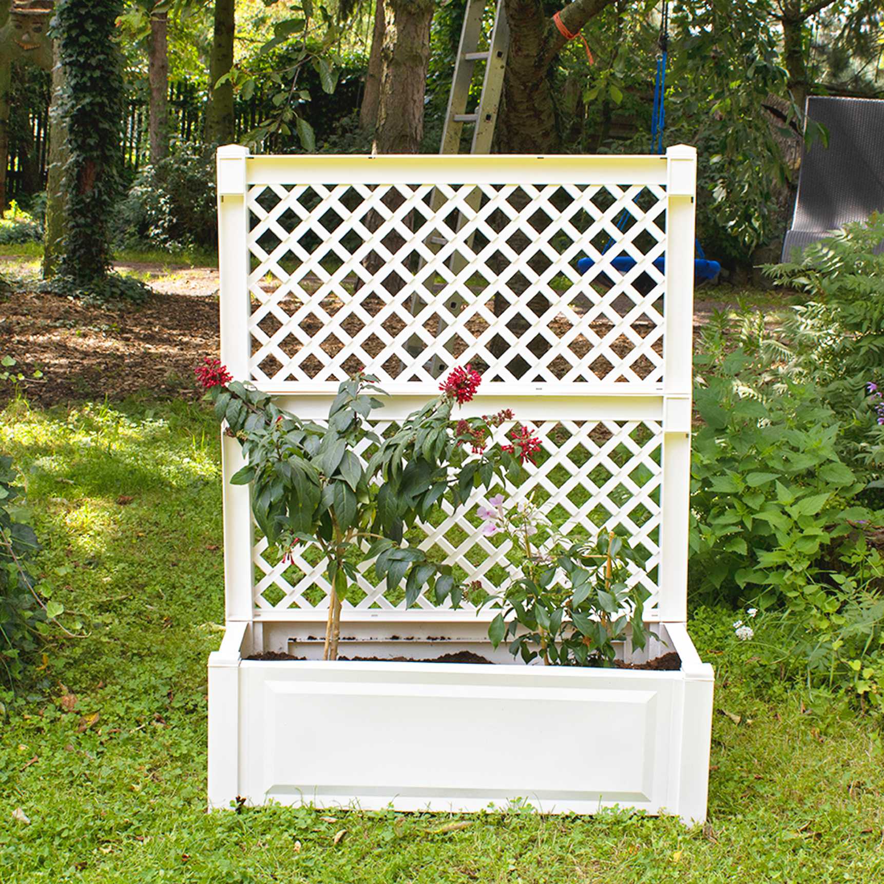 Large planter box with trellis 100 cm