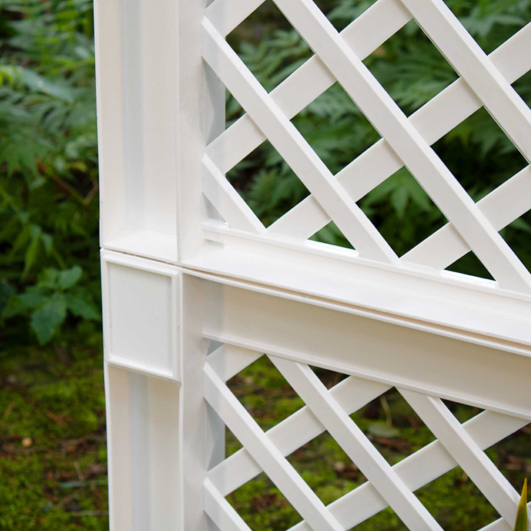 Set of 2 large planter boxes with trellis, central  100 cm