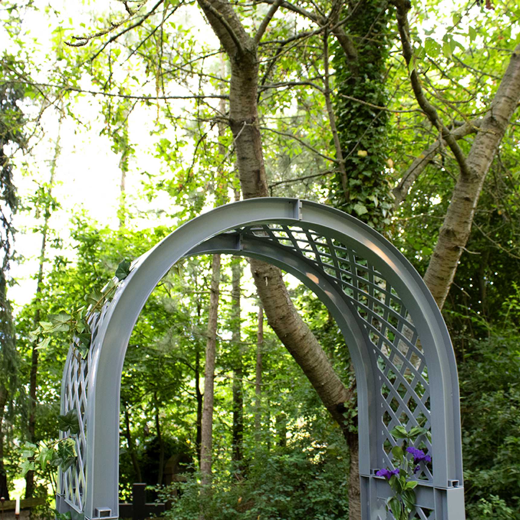 Rose arch with planter boxes