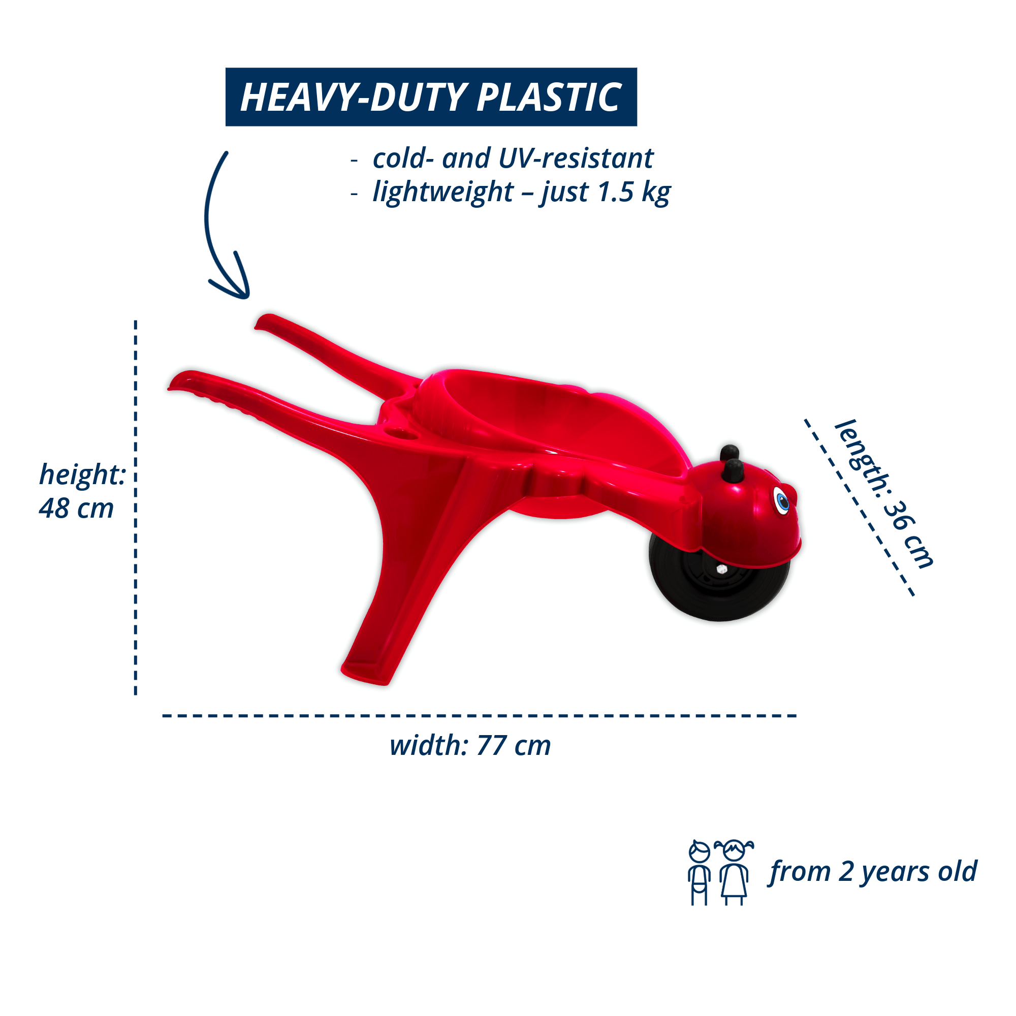 Kids Wheelbarrow Rolling Bee