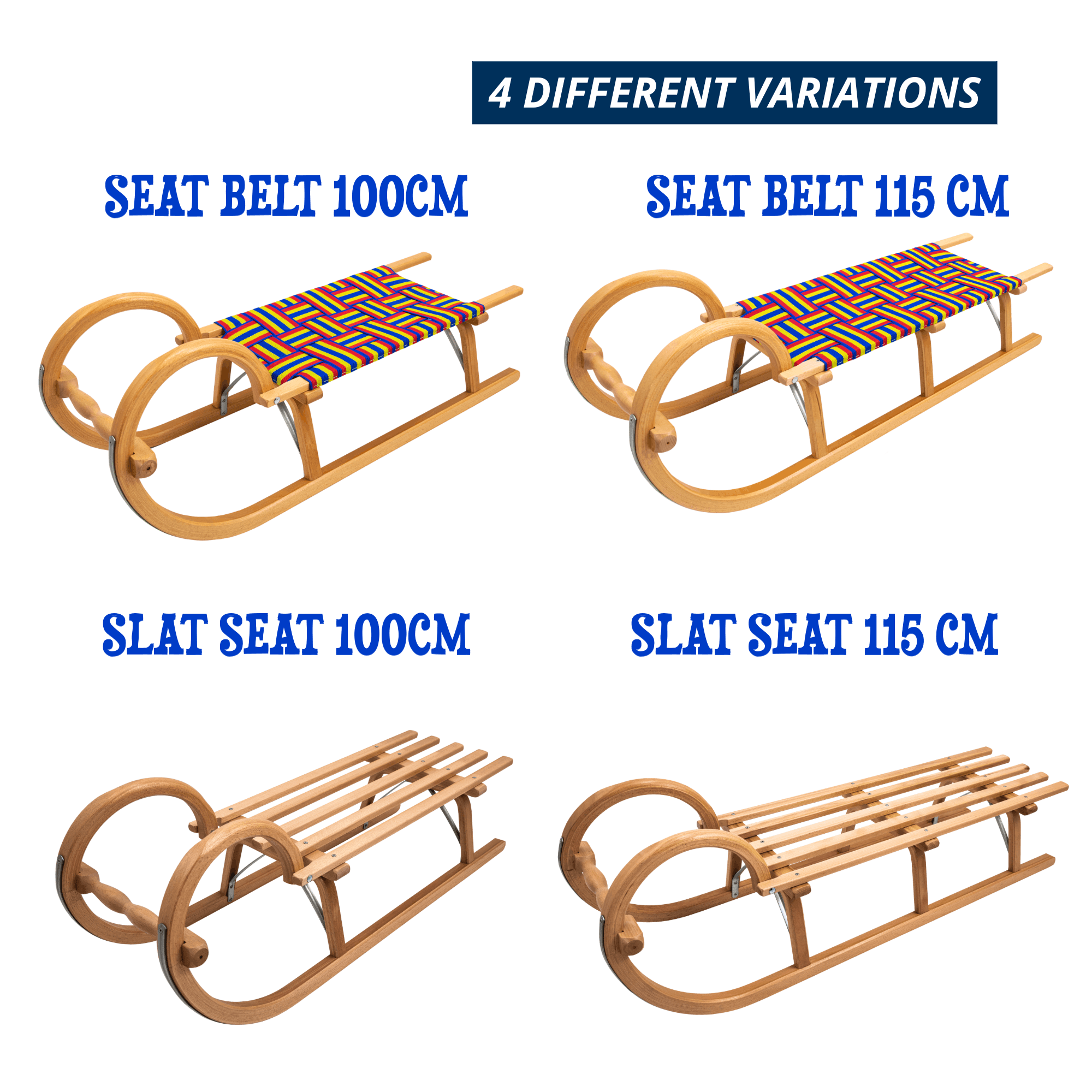 mountain sled with belt seat
