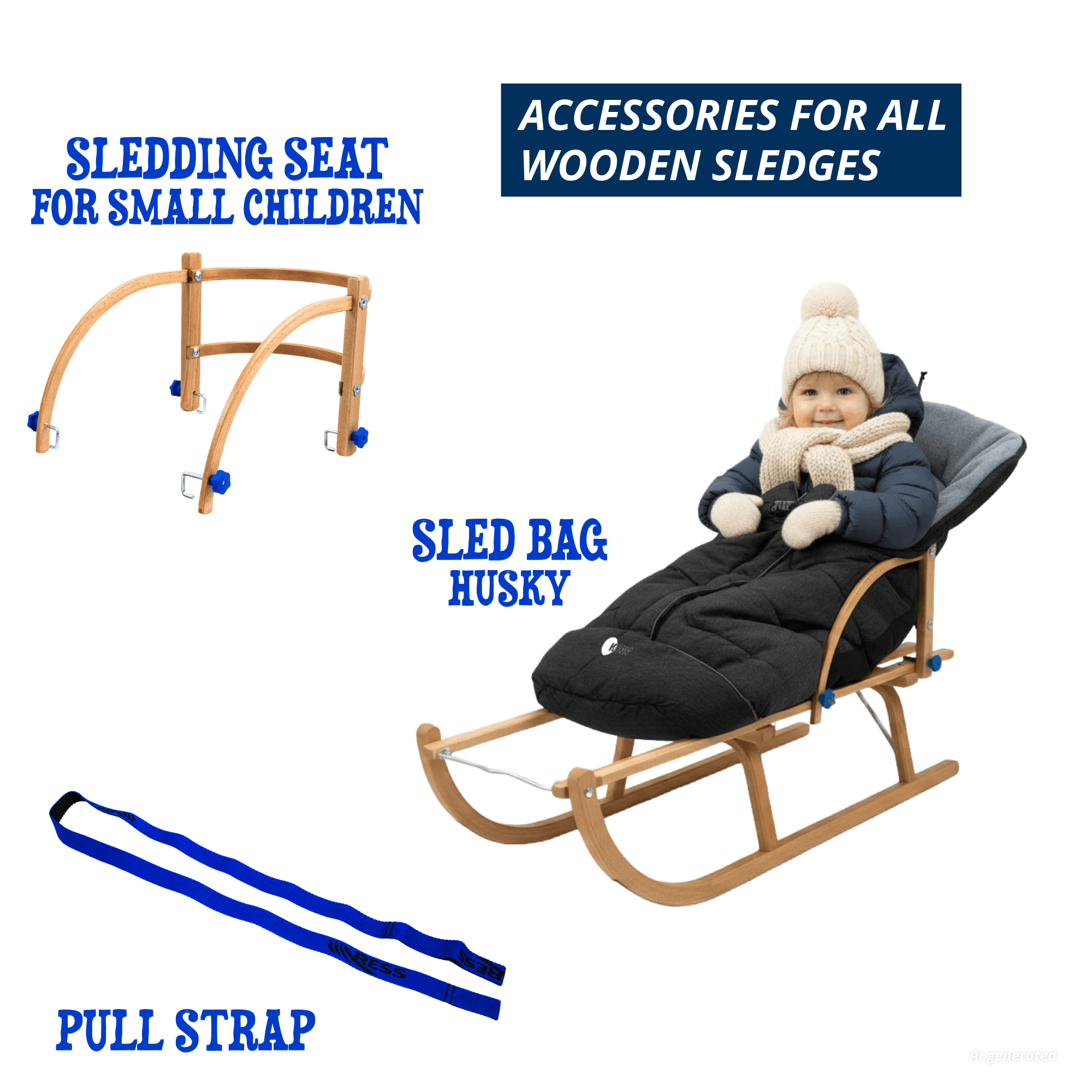 mountain sled with slat seat
